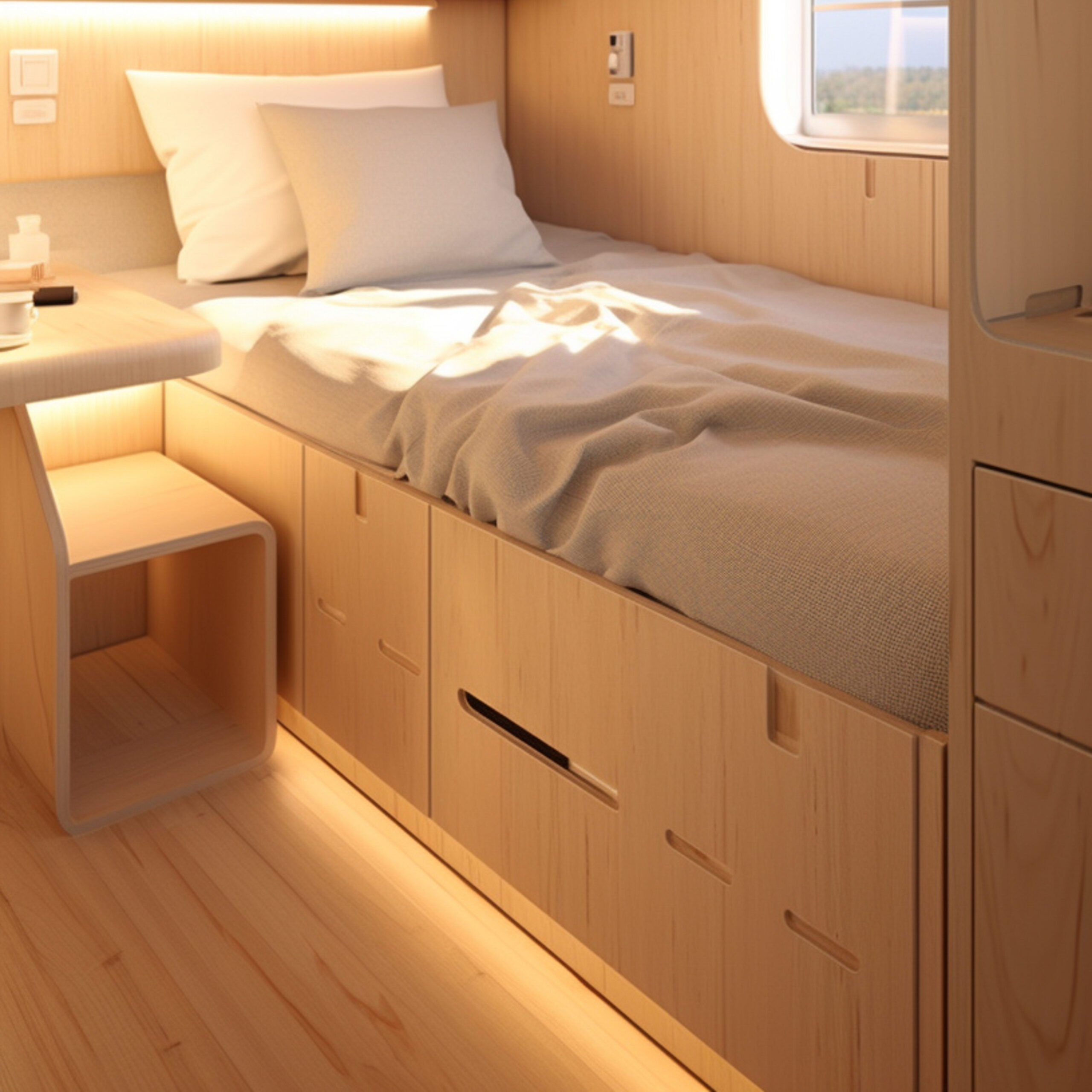 Amueblar con una cama con almacenaje